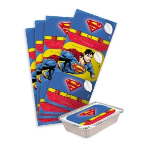 Adesivo Retangular Superman Geek Com 12 Unidades