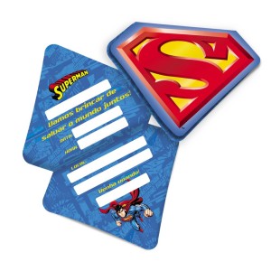 Convite Superman Geek Com 8 Unidades-106370-50094