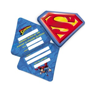 Convite Superman Geek Com 8 Unidades-106370