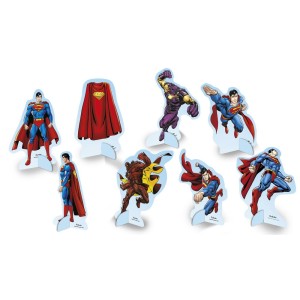 Decoração De Mesa Superman Geek Com 8 Unidades