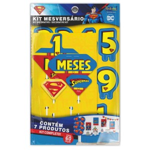 Kit Mesversário Superman Geek Com 1 Unidade