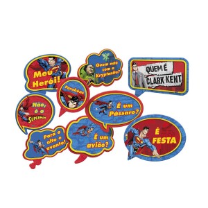 Kit Placas Superman Geek Com 9 Unidades-106377