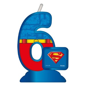 Vela Temática Superman Geek Nº6 5 Unidades