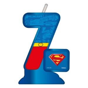 Vela Temática Superman Geek Nº7 5 Unidades