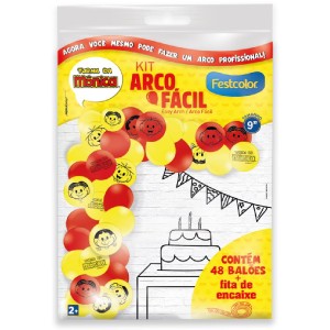 Kit Arco Fácil De Balões Turma Da Monica 3 Unidades-111566-47696