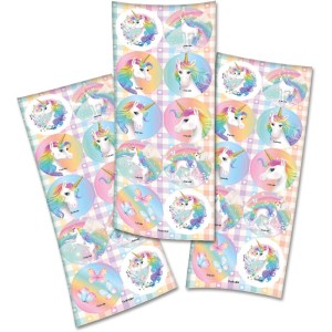 Adesivo Unicornio Com 30 Unidades