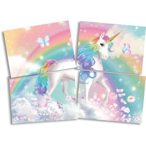 Painel 4 Lâminas Unicornio 5 Unidades
