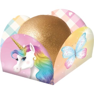Porta Forminha Unicornio Com 40 Unidades