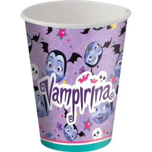 Copo Papel 200ml Vampirina Com 8 Unidades