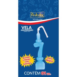 Vela Aniversario Numero Azul Nº7 Com 10 Unidades