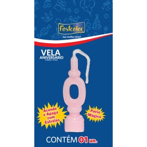 Vela Aniversario Numero Rosa N 0 Com 10 Unidades-104973-74012