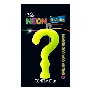 Vela Neon Amarelo N ? Com 10 Unidades-107047