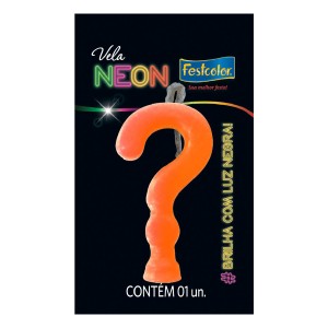 Vela Neon Laranja N ? Com 10 Unidades-107025