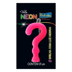 Vela Neon Pink N ? Com 10 Unidades-107036