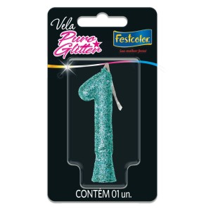 Vela Puro Glitter Tiffany Nº1 10 Unidades-109935-72258