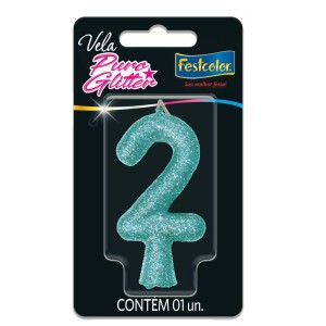 Vela Puro Glitter Tiffany Nº2 10 Unidades-109936-65750