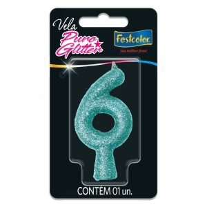 Vela Puro Glitter Tiffany Nº6 10 Unidades-109940-40760