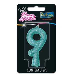 Vela Puro Glitter Tiffany Nº9 10 Unidades-109943-47011