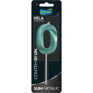 Vela Slim Metallic Tiffany N 0 10 Unidades-111324-23966