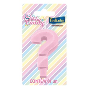 Vela Candy Rosa N ? Com 10 Unidades