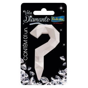 Vela Diamante Branca N ? Com 10 Unidades-109858-86128