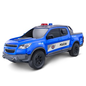 Carrinho De Brinquedo Picape Chevrolet S10 Polícia Rj 30,5cm