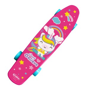Skate Radical Plastic Unicórnio Rosa-6821-63224