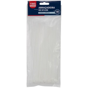 Abracadeira Nylon Branca 2,5x100mm.-102718-17882