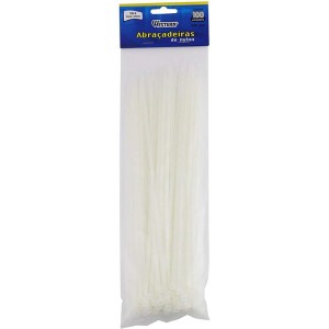 Abracadeira Nylon Branca 3,6x250mm-073429-91363