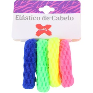 Acessorio Para Cabelo Elastico Neon 2,5cm Bl.c/04un-107593-74470