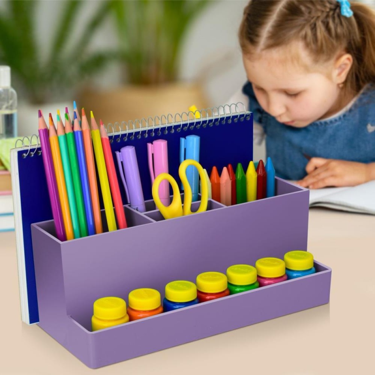 Acessorio Para Mesa Multi Organizer Lilas Solido