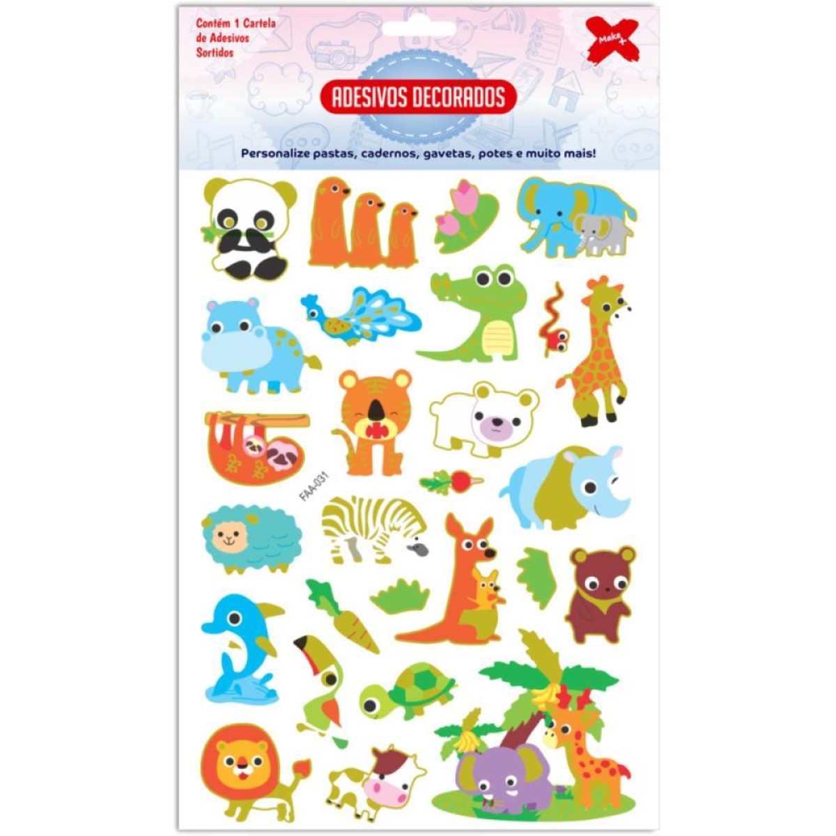 Adesivos Decorados 15x26cm. Big Mix Cartela Sort.-106571-91163