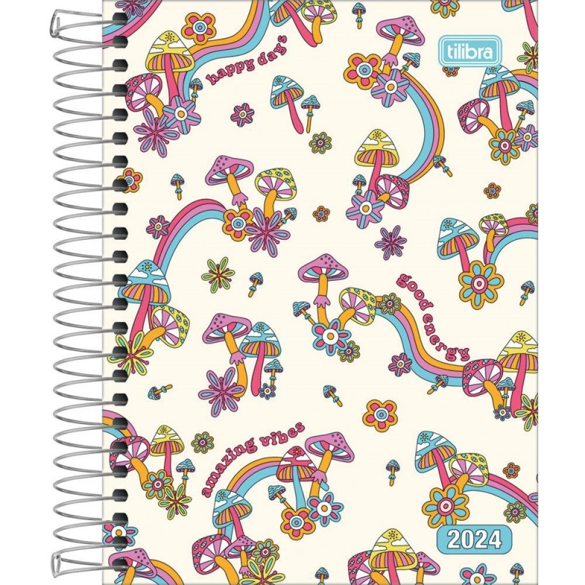 Agenda 2024 Vision Rosa Espiral Grande Dac - Papelaria Color