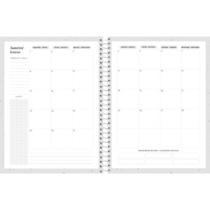 Agenda/planner 2024 Back To Black 80f.177x240cm-107302-48090