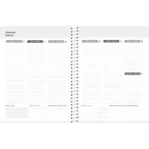 Agenda/planner 2024 Back To Black 80f.177x240cm-107302-54590