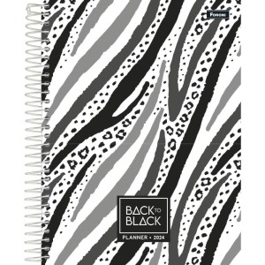 Agenda/planner 2024 Back To Black 80f.177x240cm-107302-64308