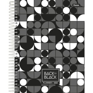 Agenda/planner 2024 Back To Black 80f.177x240cm-107302-67779