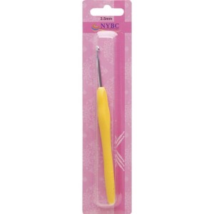 Agulha Para Croche Tam.3,5mm Cabo Silicone Amarel