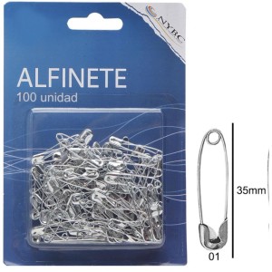 Alfinete Seguranca N.1 Prata C/100unid.-066446-46912