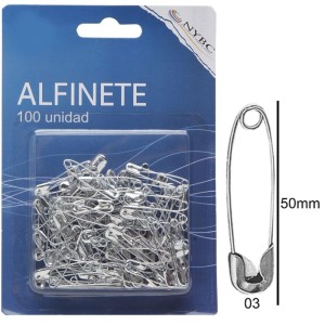 Alfinete Seguranca N.3 Prata C/100unid.-066448-78454