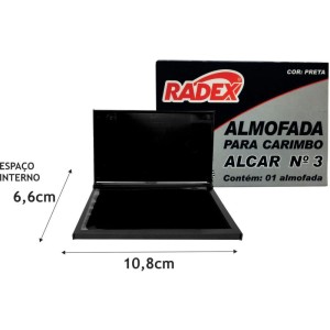 Almofada Carimbo N.3 Preta-039684-14011