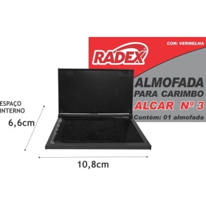 Almofada Carimbo N.3 Vermelha-060383-13592