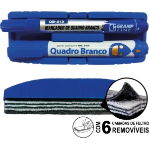 Apagador Quadro Branco C/6 Feltros Removivel-039432-74773