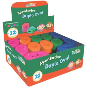 Apontador Com Deposito 2 Furos Leo E Leo Oval Cores-062223-12149