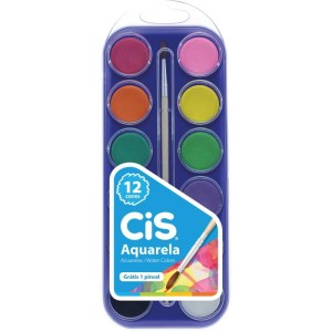 Aquarela Escolar Cis Estojo 12 Cores-066578-34552