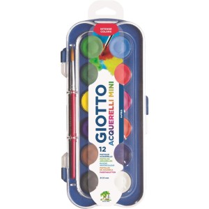 Aquarela Escolar Giotto Mini 12 Cores 23mm-103134-82010