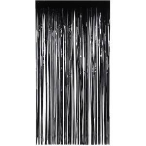 Artigo Para Decoracao Cortina Metaliz. Preto 1x2m-102295-57931