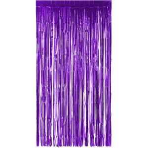Artigo Para Decoracao Cortina Metaliz. Roxo Esc.1x2m-107651-55434