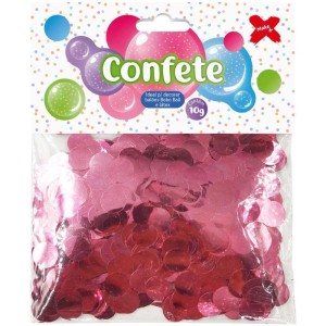 Artigo Para Festa Confete Redondo Rosa 10g. Meta-025360-56917