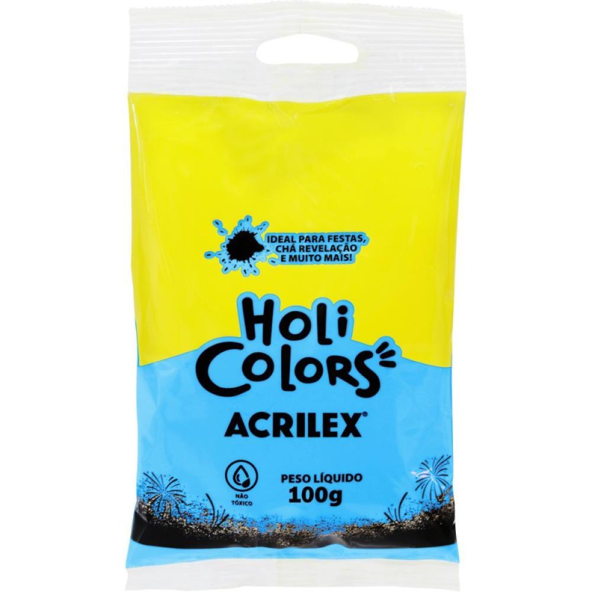 Artigo Para Festa Holi Colors 100g Azul Turquesa-100382-91475